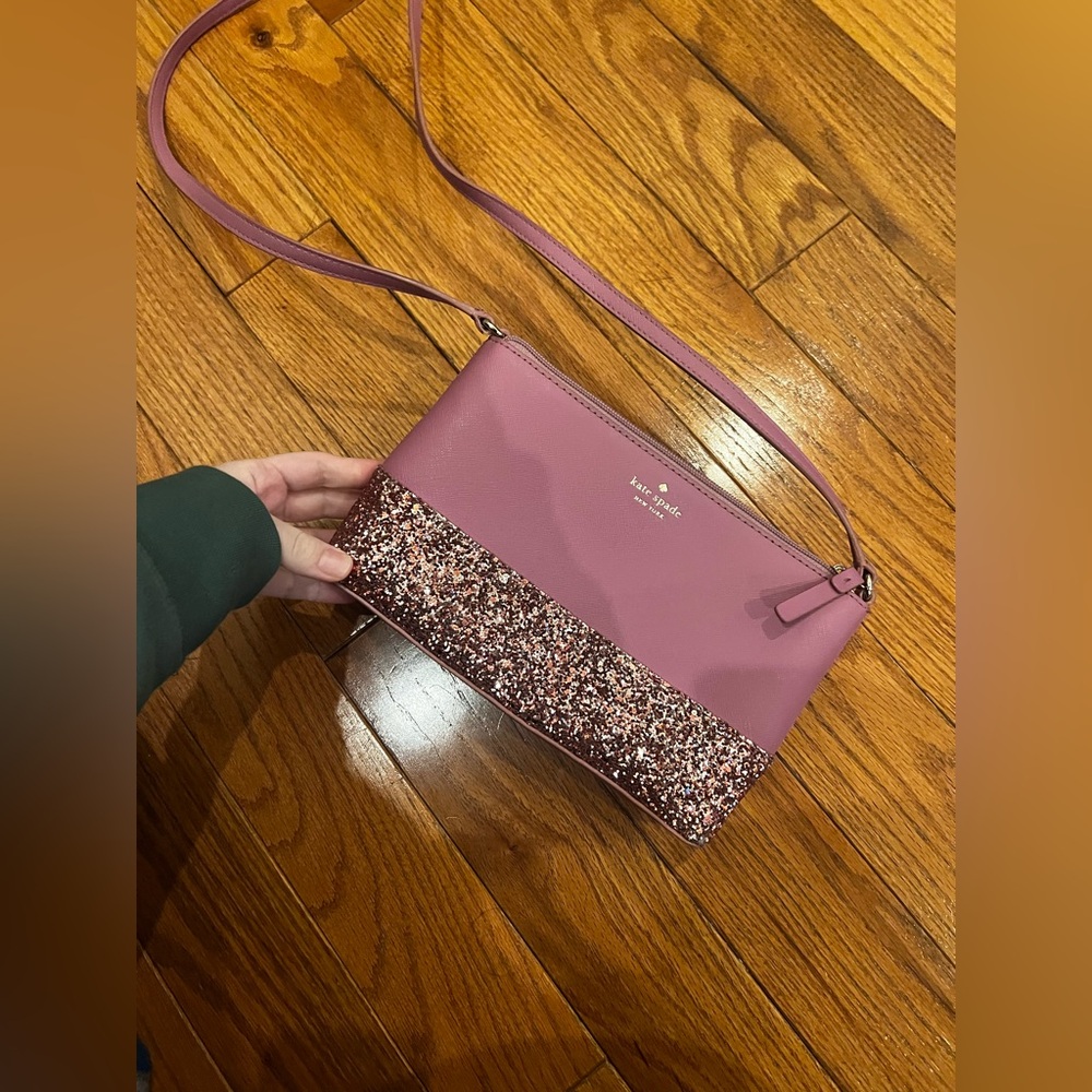 Kate spade pink sparkle purse